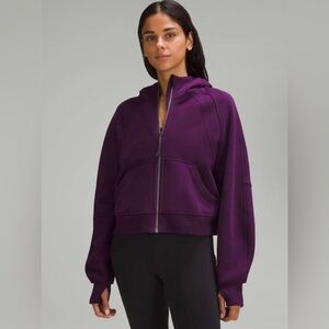 Lululemon Scuba Purple Oversized Full-Zip, XS/S (P2P 21”)